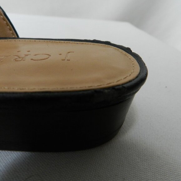J Crew faux leather Penny Loafer mules slides flats slip on black NEW Size 7.5 - Picture 9 of 13